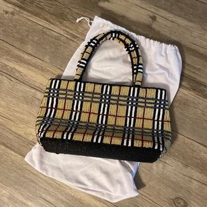 Beaded Burberry plaid bag